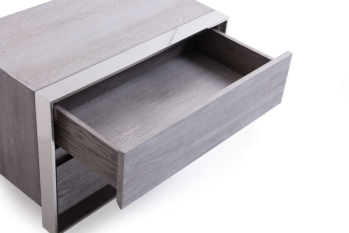 Modrest Arlene Modern Grey Elm Nightstand - MONAVILLA