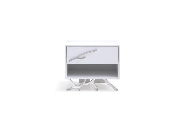 Modrest Legend Modern White Nightstand - MONAVILLA