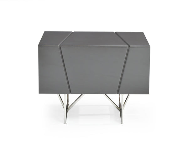 Modrest Chrysler Modern Grey Nightstand - MONAVILLA