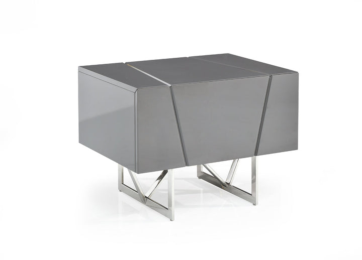 Modrest Chrysler Modern Grey Nightstand - MONAVILLA