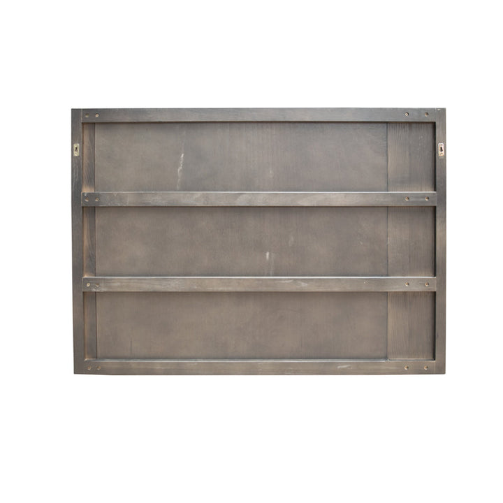 Modrest Novak Modern Dark Oak & Antique Brass Mirror - MONAVILLA