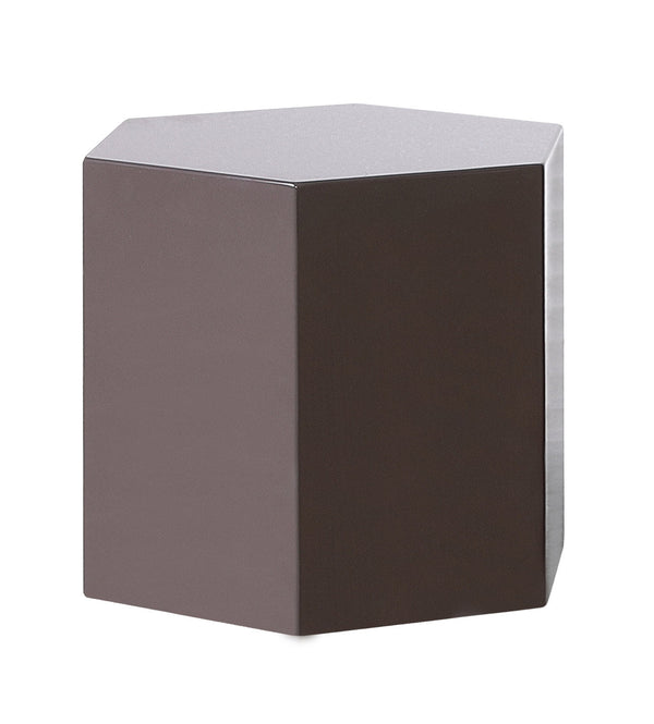 Modrest Newmont Modern Medium Light Grey High Gloss End Table - MONAVILLA