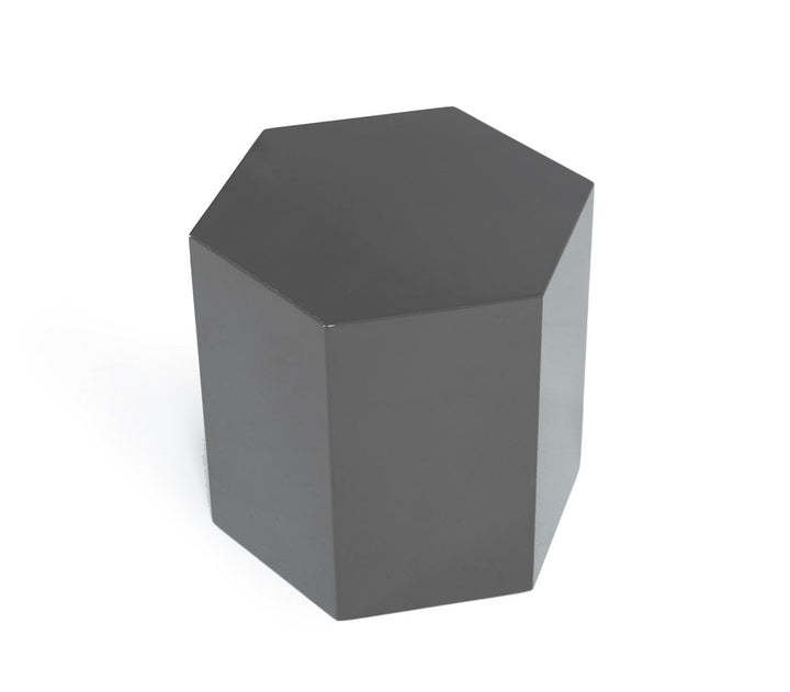 Modrest Newmont Modern Medium Light Grey High Gloss End Table - MONAVILLA