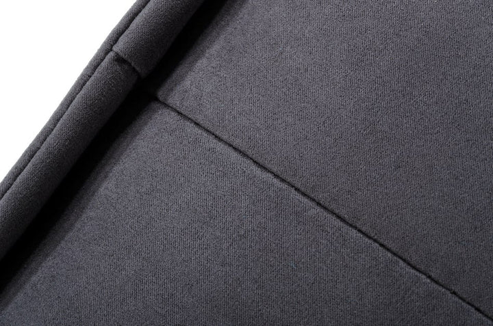 Divani Casa Nolden Waterproof Dark Grey Fabric Ottoman - MONAVILLA