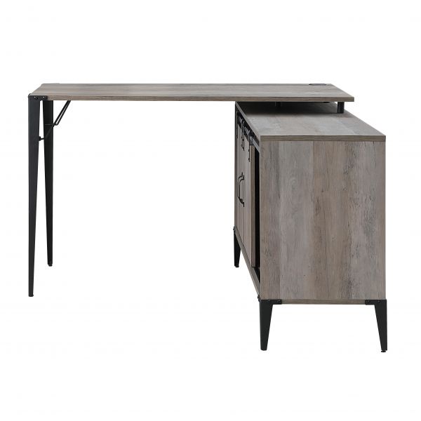 ACME Zakwani Gray Oak & Black Finish Writing Desk Model OF00009 - MONAVILLA