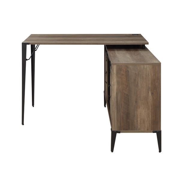 ACME Zakwani Rustic Oak & Black Finish Writing Desk Model OF00012 - MONAVILLA
