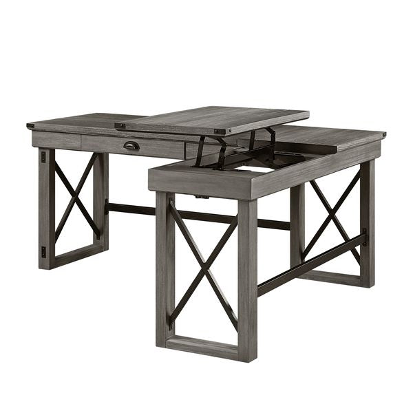 ACME Talmar Weathered Gray Finish Writing Desk Model OF00054 - MONAVILLA