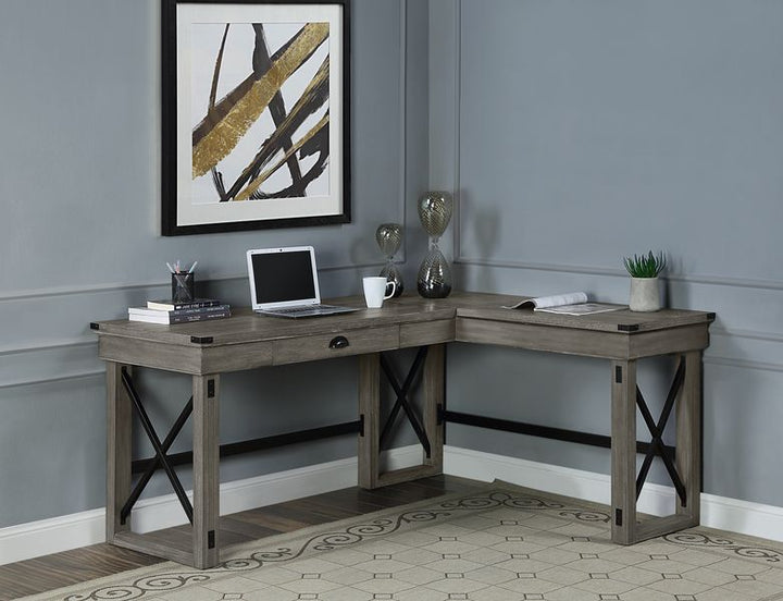 ACME Talmar Weathered Gray Finish Writing Desk Model OF00054 - MONAVILLA