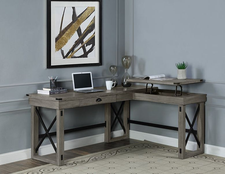 ACME Talmar Weathered Gray Finish Writing Desk Model OF00054 - MONAVILLA