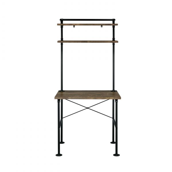 ACME Ensata Rustic Oak & Black Finish Writing Desk Model OF00137 - MONAVILLA