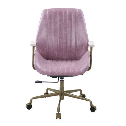 ACME Hamilton Pink Top Grain Leather Office Chair Model OF00399 - MONAVILLA