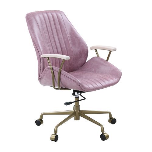 ACME Hamilton Pink Top Grain Leather Office Chair Model OF00399 - MONAVILLA