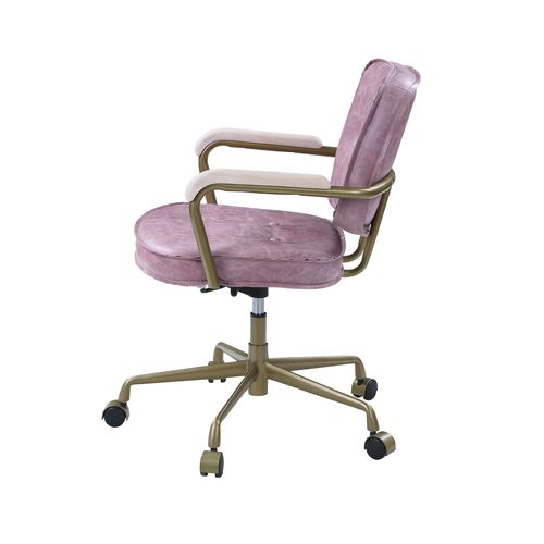 ACME Siecross Pink Top Grain Leather Office Chair Model OF00400 - MONAVILLA