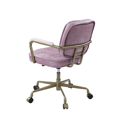 ACME Siecross Pink Top Grain Leather Office Chair Model OF00400 - MONAVILLA