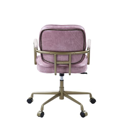 ACME Siecross Pink Top Grain Leather Office Chair Model OF00400 - MONAVILLA