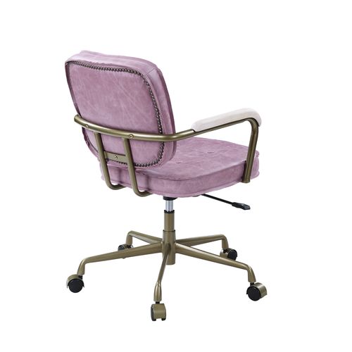 ACME Siecross Pink Top Grain Leather Office Chair Model OF00400 - MONAVILLA