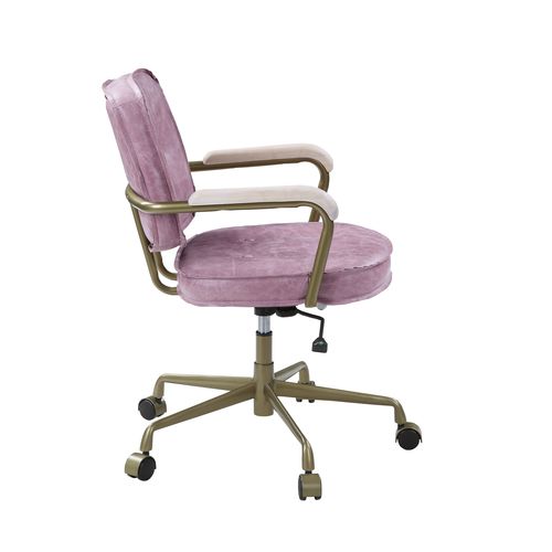 ACME Siecross Pink Top Grain Leather Office Chair Model OF00400 - MONAVILLA