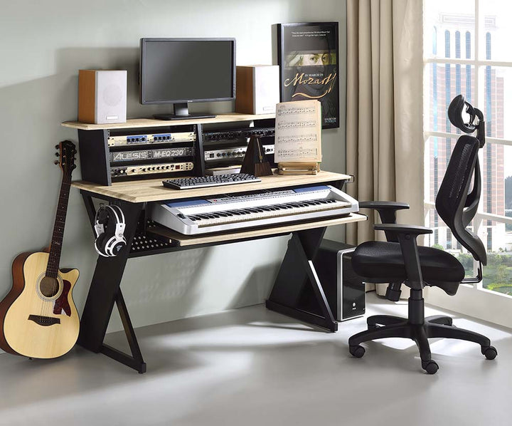 ACME Annette Natural & Black Finish Music Desk Model OF00992 - MONAVILLA