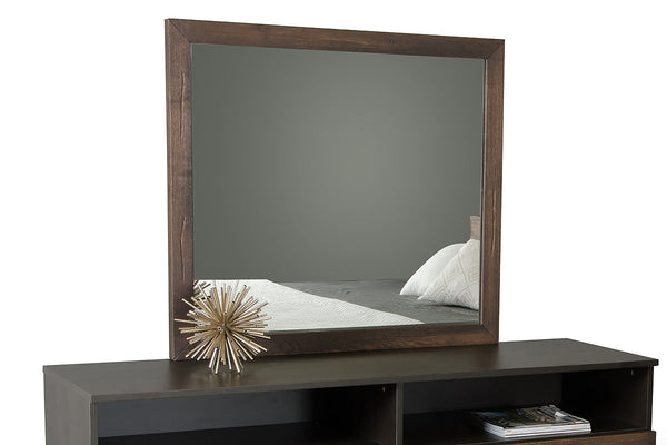 Modrest Wharton Modern Dark Aged Oak Mirror - MONAVILLA