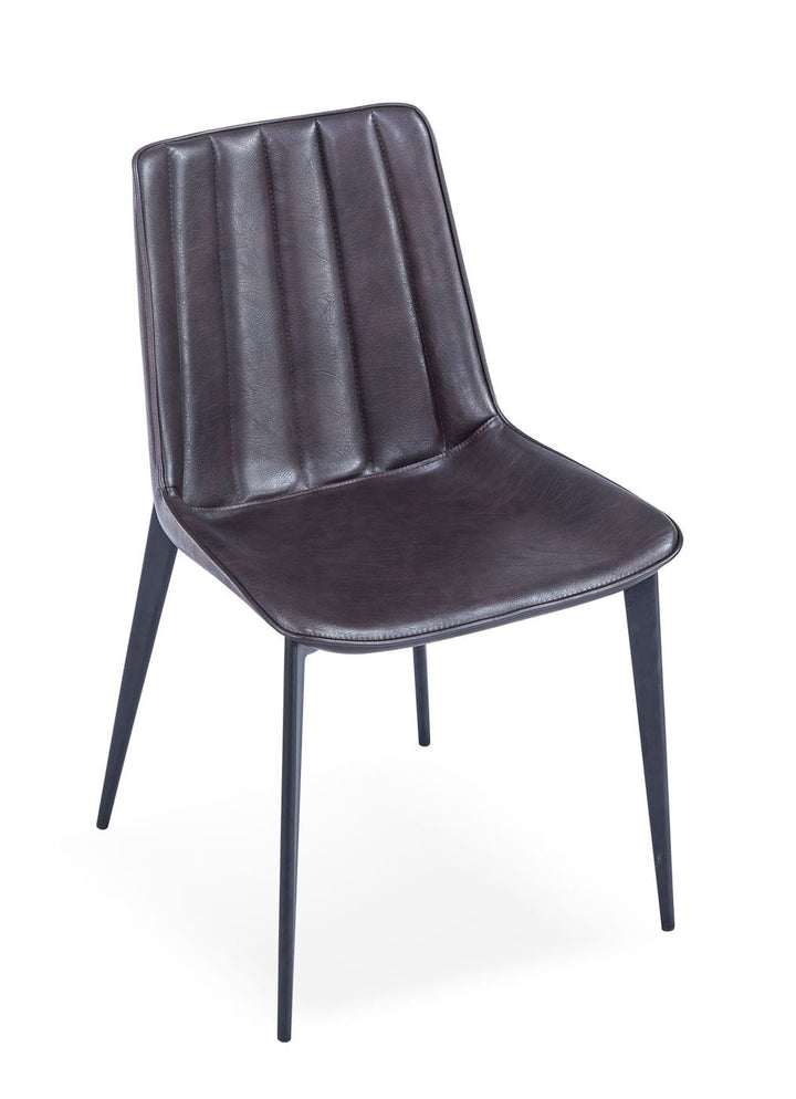 Modrest Peoria Modern Brown & Black Dining Chair (Set of 2) - MONAVILLA