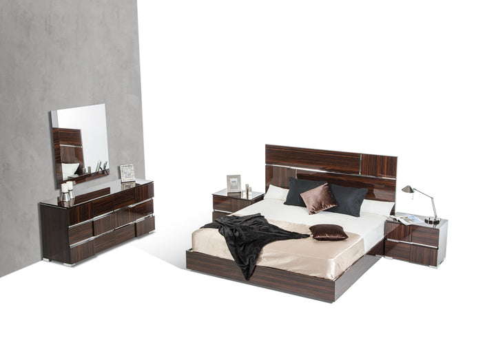 Modrest Picasso Italian Modern Ebony Lacquer Mirror - MONAVILLA