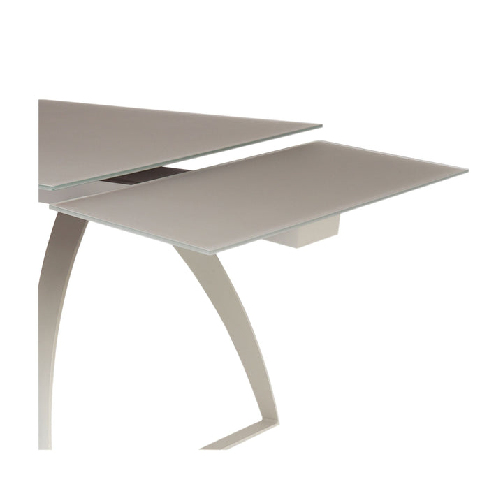 Modrest Pittson Modern Extendable Grey Glass Dining Table - MONAVILLA