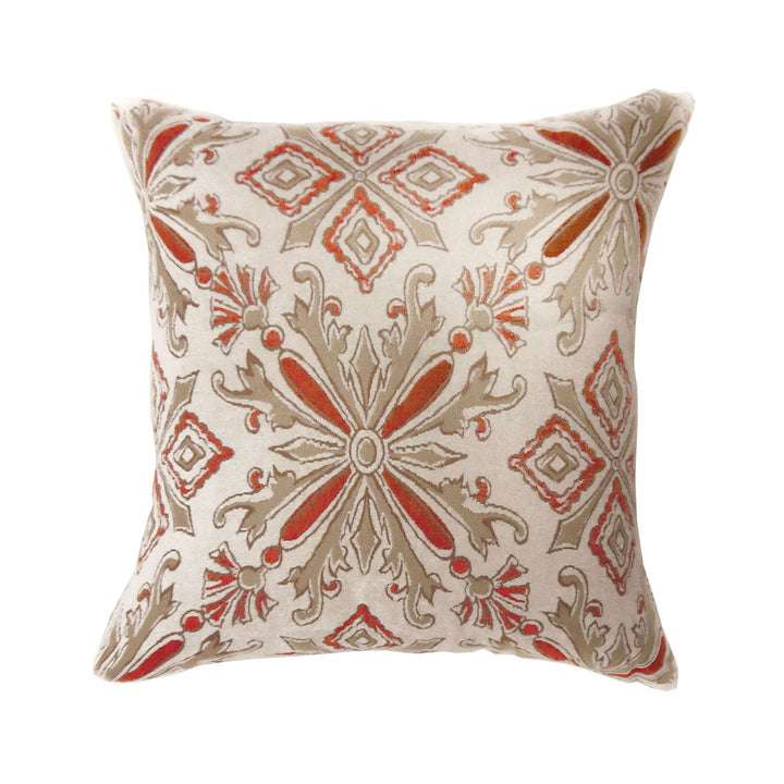 Furniture Of America Lela Orange/Beige Contemporary 21" X 21" Pillow, Multi (2 In Box) Model PL672L-2PK - MONAVILLA