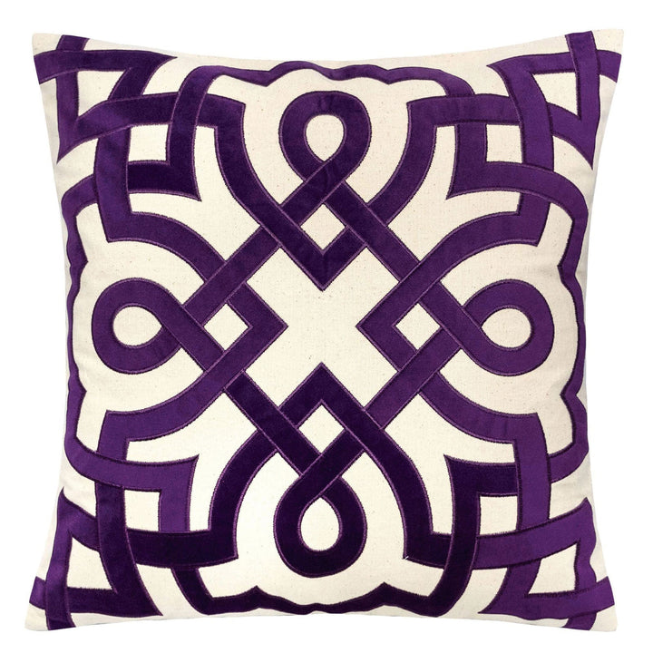 Furniture Of America Jorja Beige/Purple Contemporary 20" X 20" Pillow, Purple (2 In Box) Model PL8062-2PK - MONAVILLA