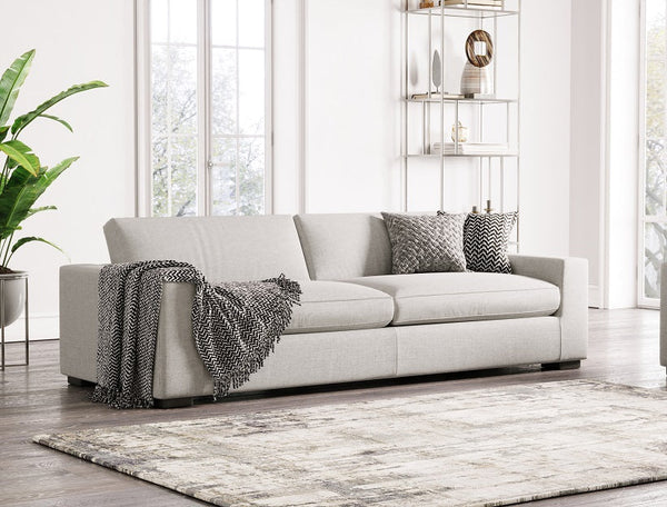 Divani Casa Poppy Modern White Fabric Sofa - MONAVILLA