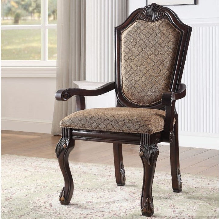 ACME Chateau De Ville Fabric & Espresso Chair Model 64078A - MONAVILLA
