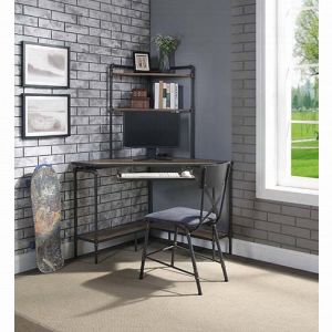 ACME Brantley Antique Oak & Sandy Gray Finish Office Chair Model 92297 - MONAVILLA