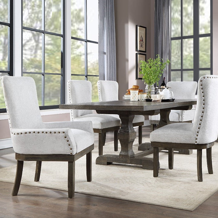 ACME Landon Gray Linen Dining Chair Model DN00952 - MONAVILLA
