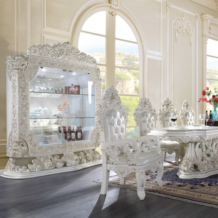 ACME Adara Antique White Finish Curio Model DN01232 - MONAVILLA