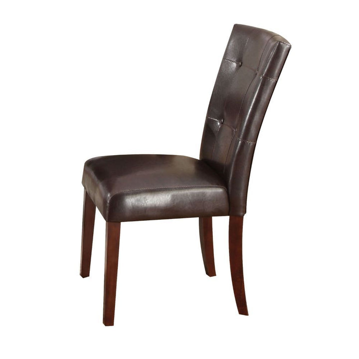 ACME Britney Espresso PU & Walnut Side Chair Model 7054 - MONAVILLA