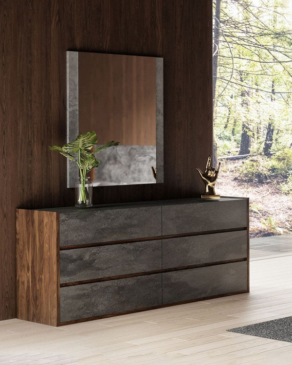 Nova Domus Rado Modern Walnut & Stucco Dresser - MONAVILLA