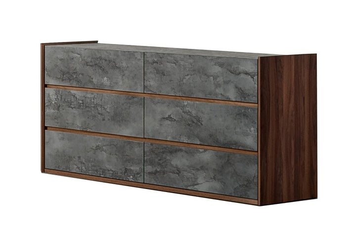 Nova Domus Rado Modern Walnut & Stucco Dresser - MONAVILLA