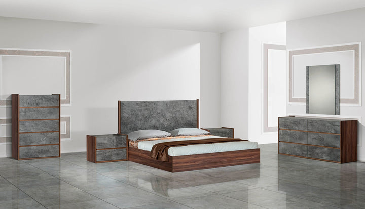 Nova Domus Rado Modern Walnut & Stucco Dresser - MONAVILLA