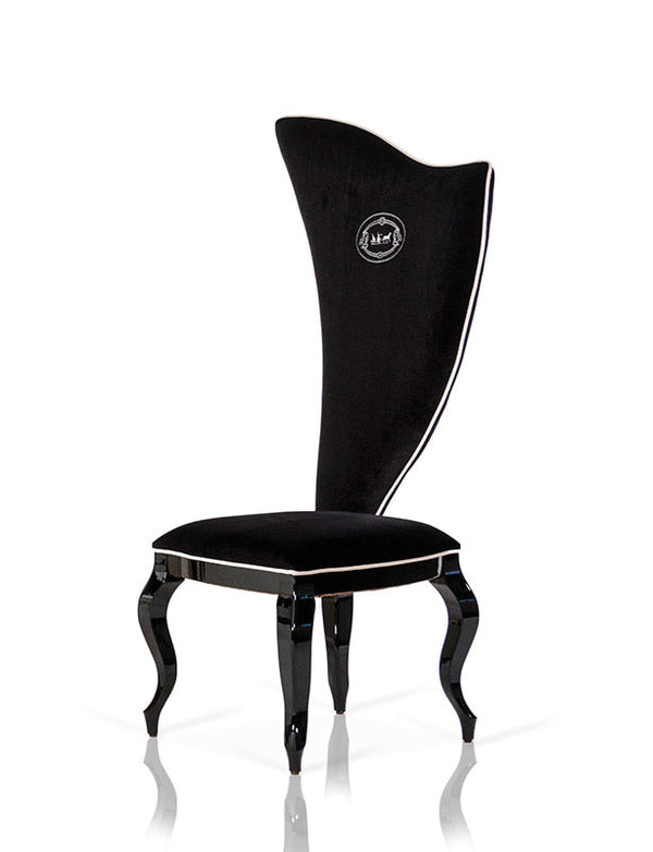 A&X Sovereign Transitional Black Fabric Chair (Set of 2) - MONAVILLA