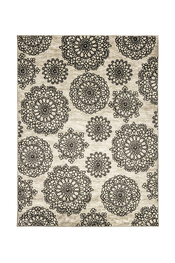 Furniture Of America Acanthus Dark Gray/Black Contemporary 5' X 8' Area Rug Model RG8136S - MONAVILLA