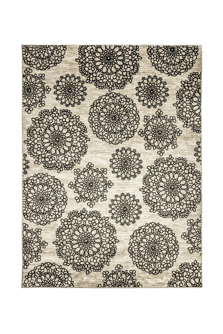 Furniture Of America Acanthus Dark Gray/Black Contemporary 5' X 8' Area Rug Model RG8136S - MONAVILLA