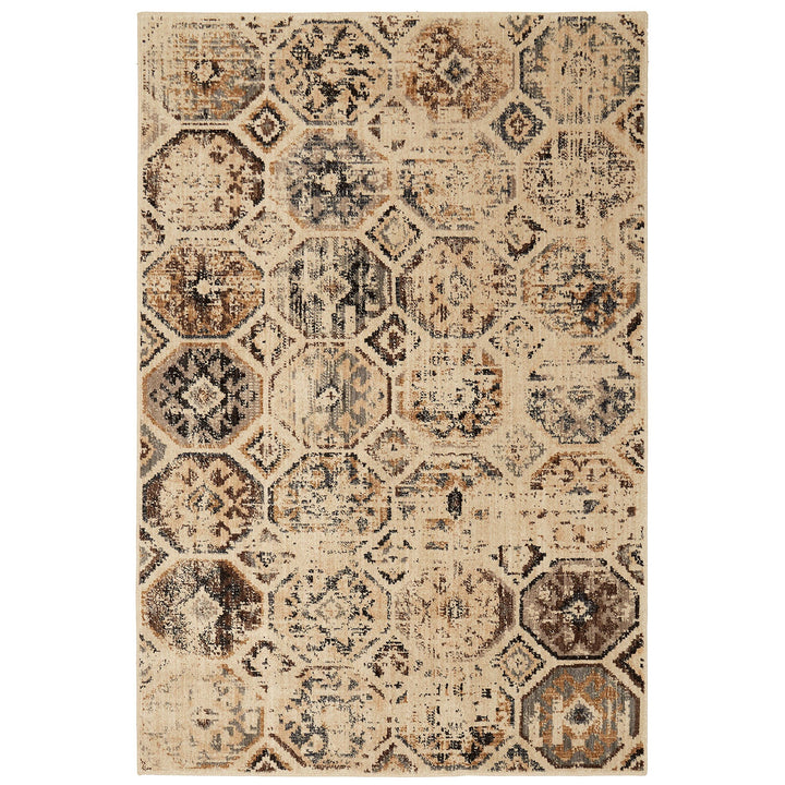 Furniture Of America Wilhelm Relic Beige Contemporary 5'3 X 7'6" Area Rug Model RG8165S - MONAVILLA