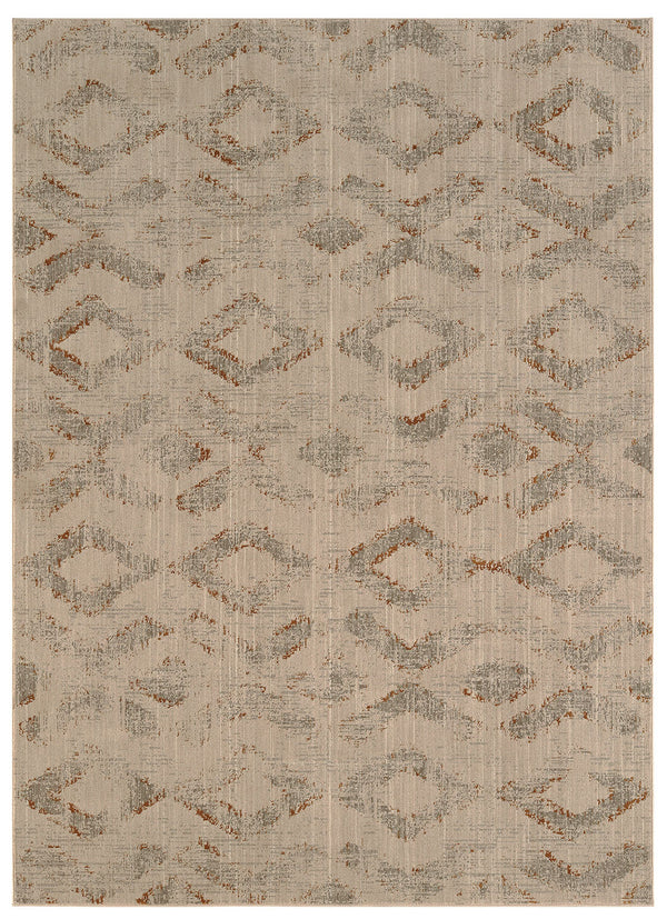 Furniture Of America Wilhelm Obelisk Gray Contemporary 5'3 X 7'6" Area Rug Model RG8166S - MONAVILLA
