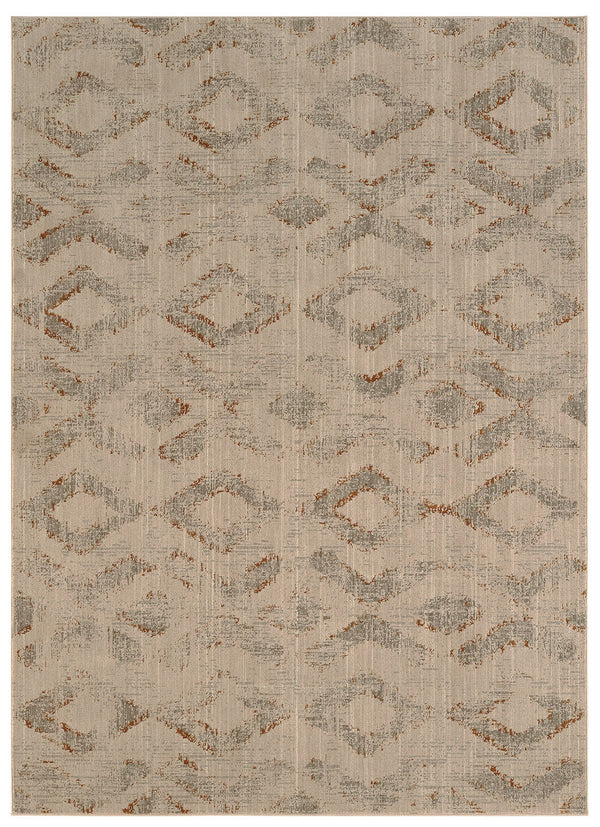 Furniture Of America Wilhelm Obelisk Gray Contemporary 5'3 X 7'6" Area Rug