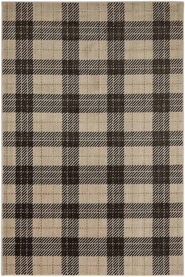 Furniture Of America Kendrick Plaid Charcoal Contemporary 5'3 X 7'6" Plaid Area Rug Model RG8184S - MONAVILLA