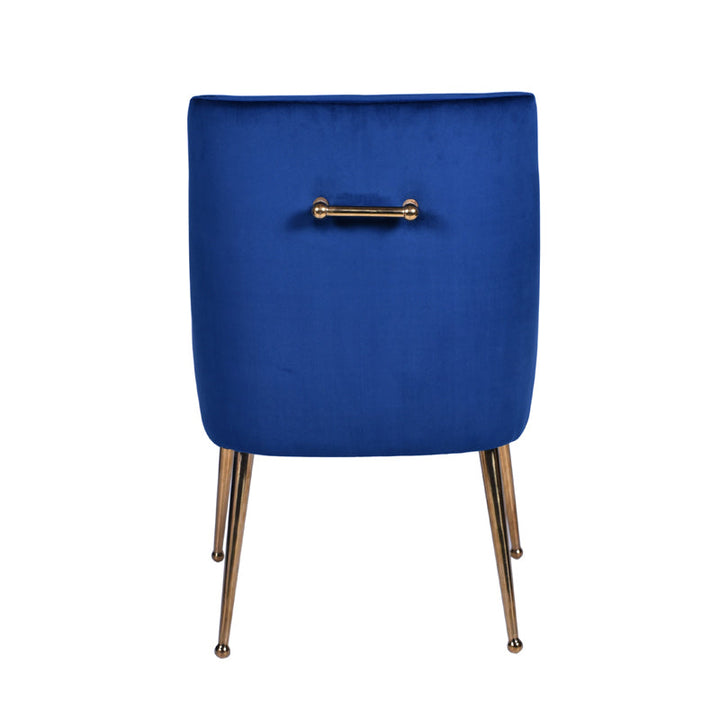 Modrest Castana Modern Blue Velvet & Gold Dining Chair (Set of 2) - MONAVILLA