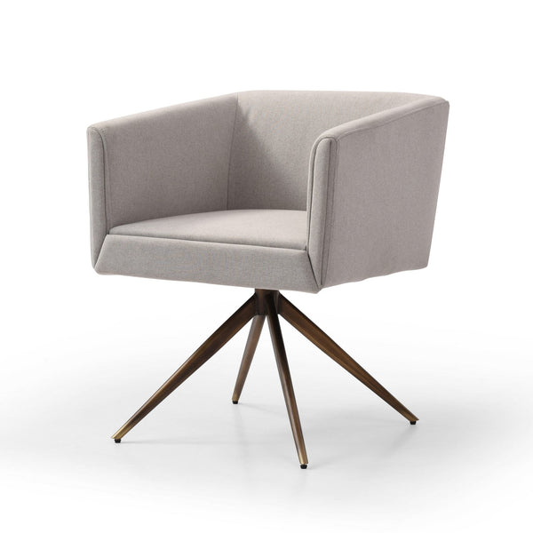 Modrest Riaglow Contemporary Light Grey Fabric Dining Chair - MONAVILLA