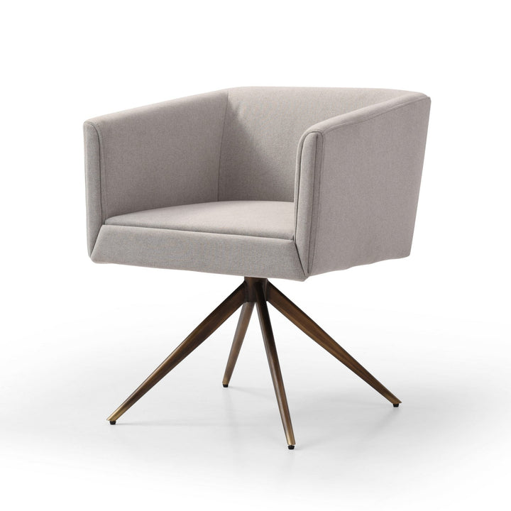 Modrest Riaglow Contemporary Light Grey Fabric Dining Chair - MONAVILLA