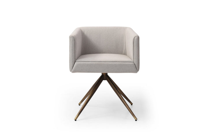 Modrest Riaglow Contemporary Light Grey Fabric Dining Chair - MONAVILLA