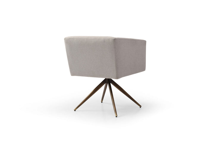 Modrest Riaglow Contemporary Light Grey Fabric Dining Chair - MONAVILLA