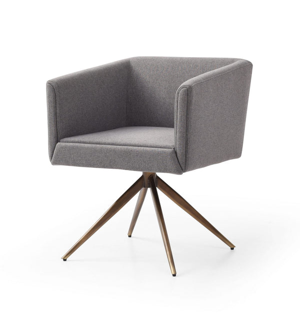 Modrest Riaglow Contemporary Dark Grey Fabric Dining Chair - MONAVILLA